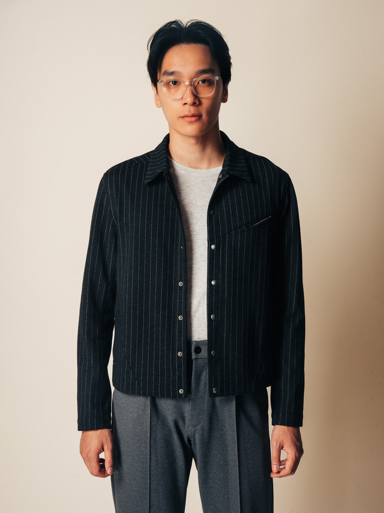 Orion Jacket / Grey Pinstripe