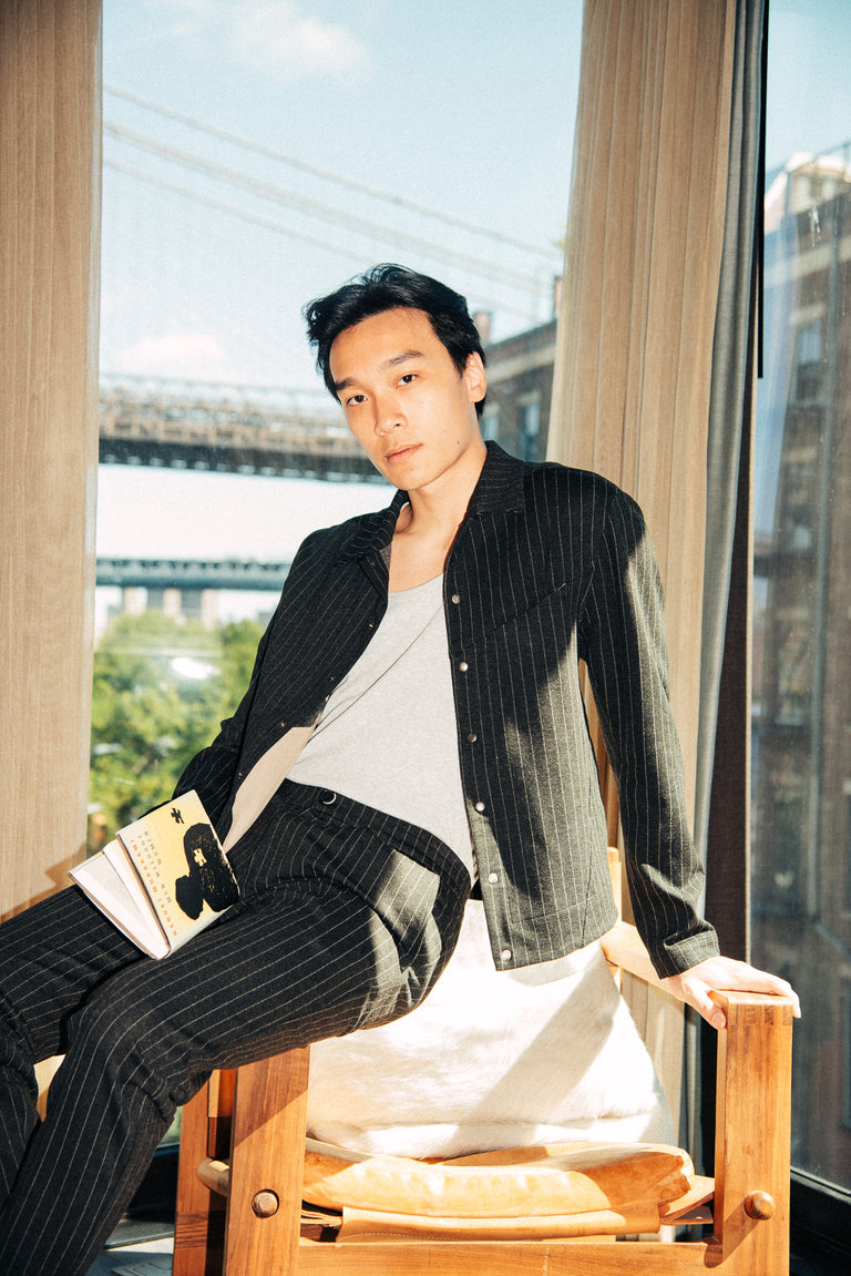 Orion Jacket / Grey Pinstripe