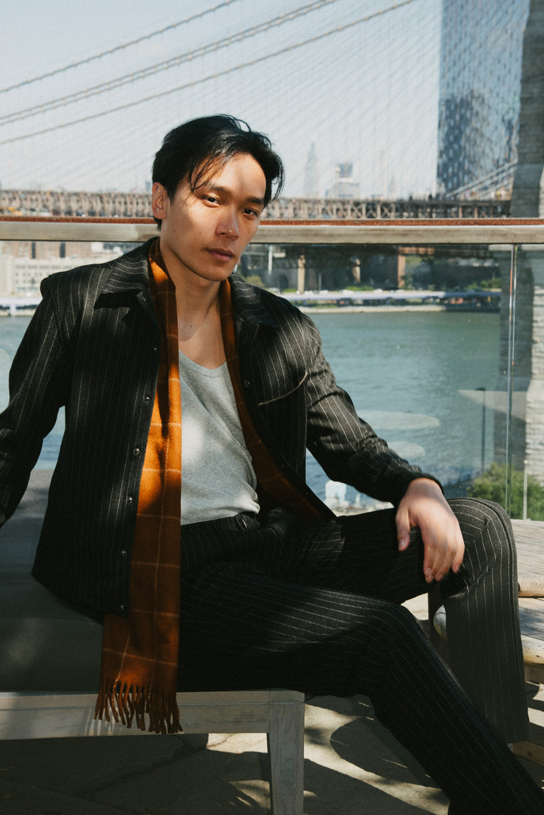 Orion Jacket / Tonal Navy Stripe