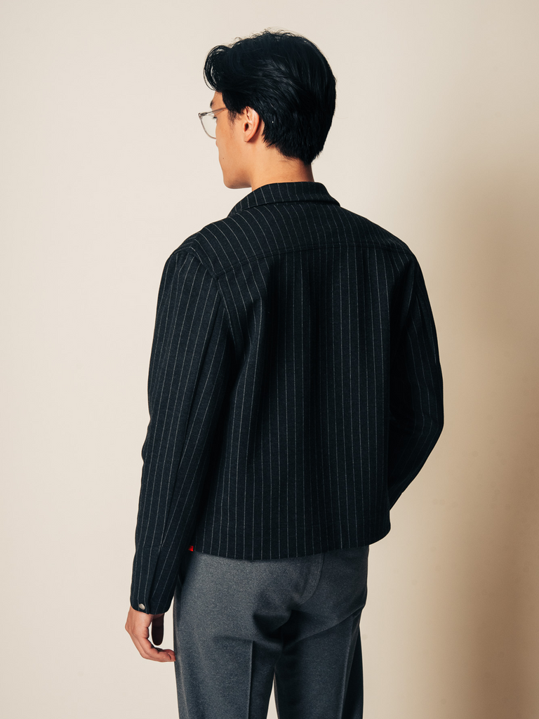 Orion Jacket / Grey Pinstripe