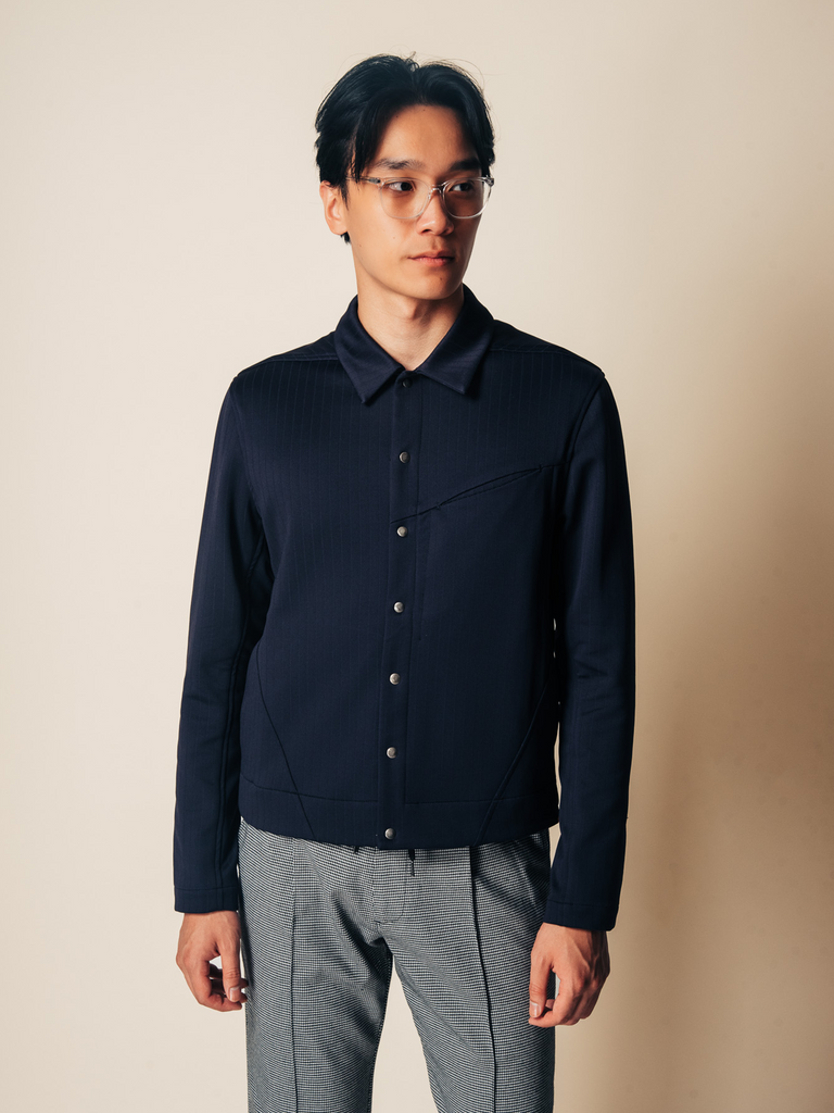 Orion Jacket / Tonal Navy Stripe