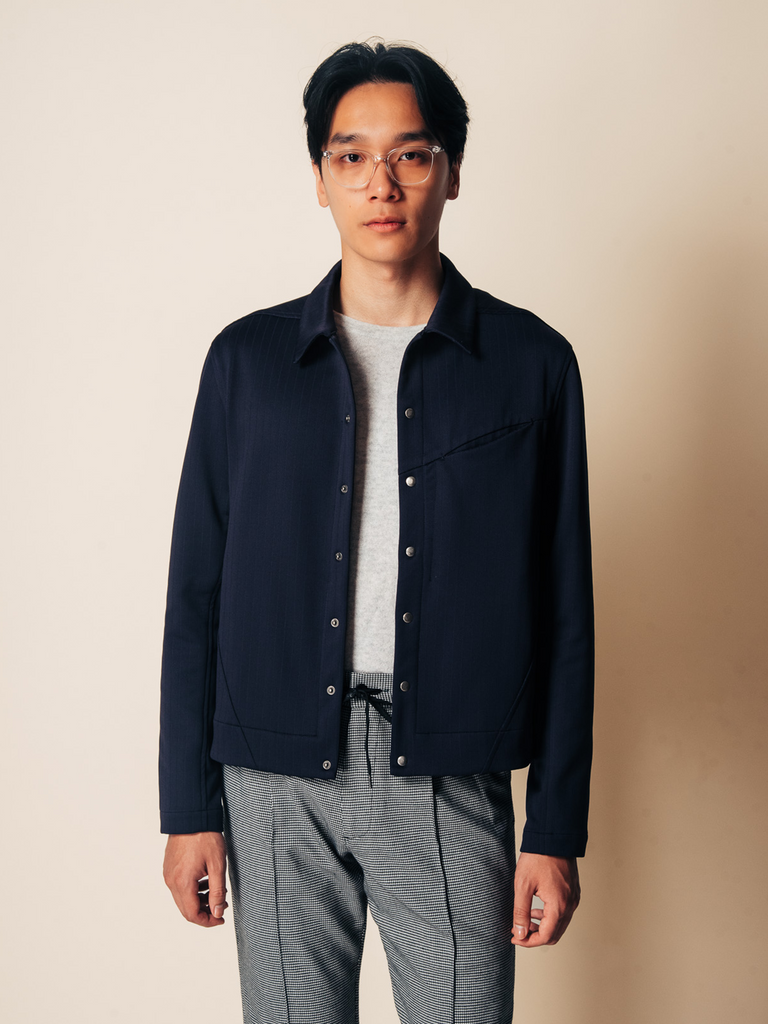 Orion Jacket / Tonal Navy Stripe