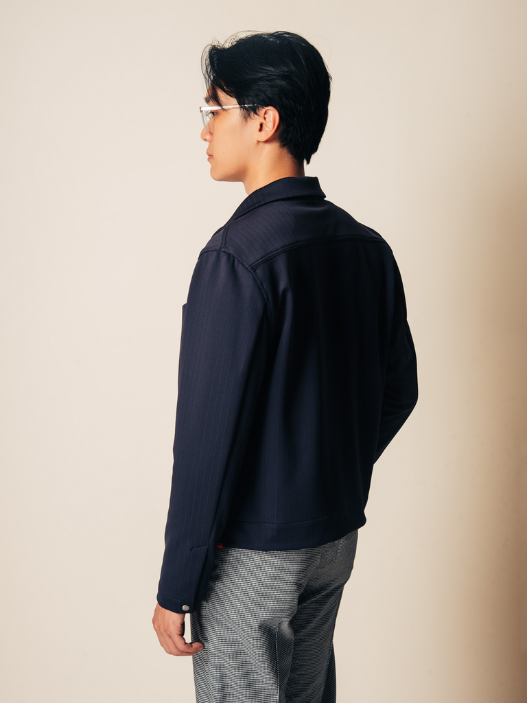 Orion Jacket / Tonal Navy Stripe