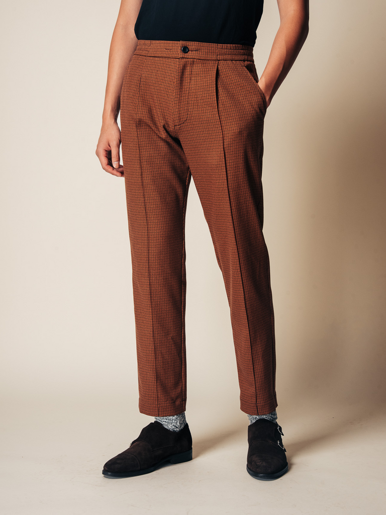 Vanta Pant / Red/Brown Houndstooth