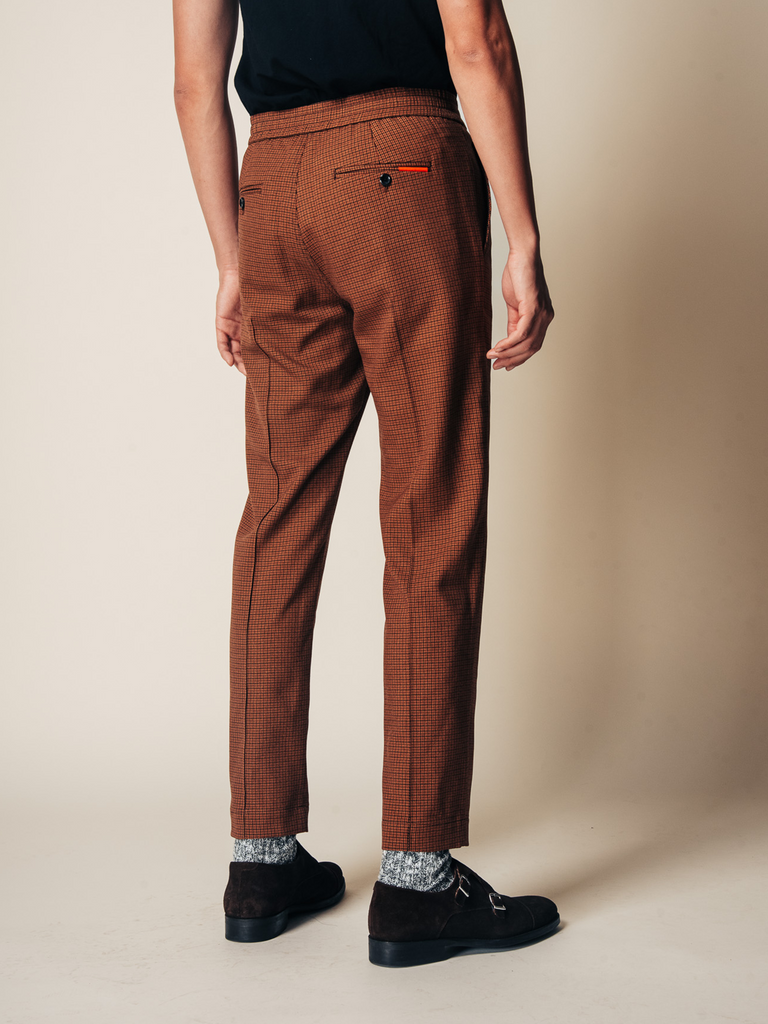 Vanta Pant / Red/Brown Houndstooth